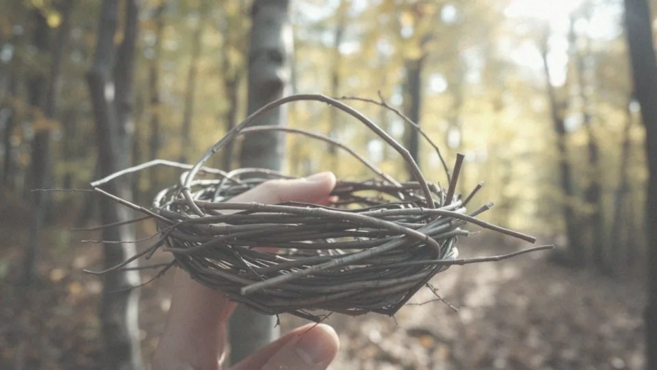 Jak zapleść gałązki brzozy w stylu gniazda?