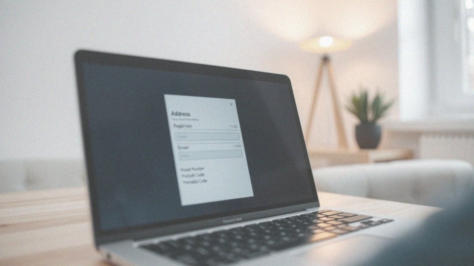 Jak poprawnie wpisać adres w formularzu rejestracyjnym?