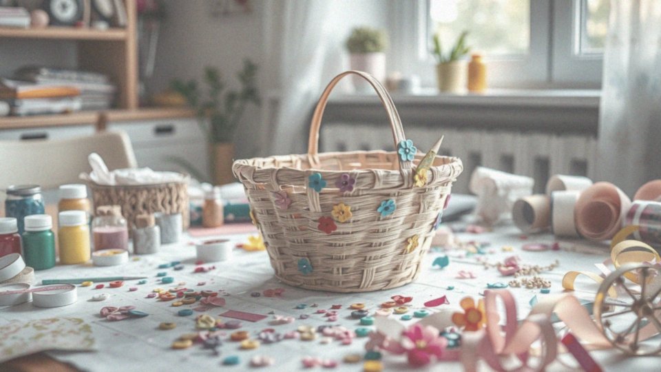 Jakie są pomysły na ozdobienie koszyka z papieru?